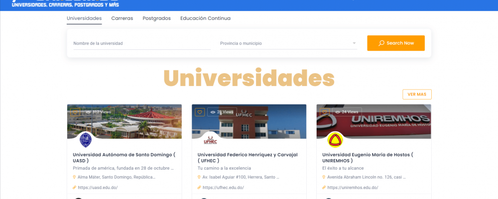 Plataforma de Universidades en Republica Dominicana